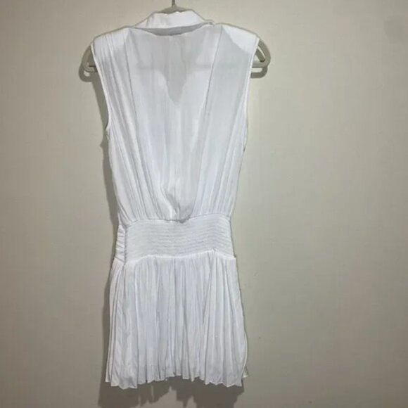 NWT Ramy Brook Peyton Button Down Mini Dress Ivory, Sm - Picture 11 of 16